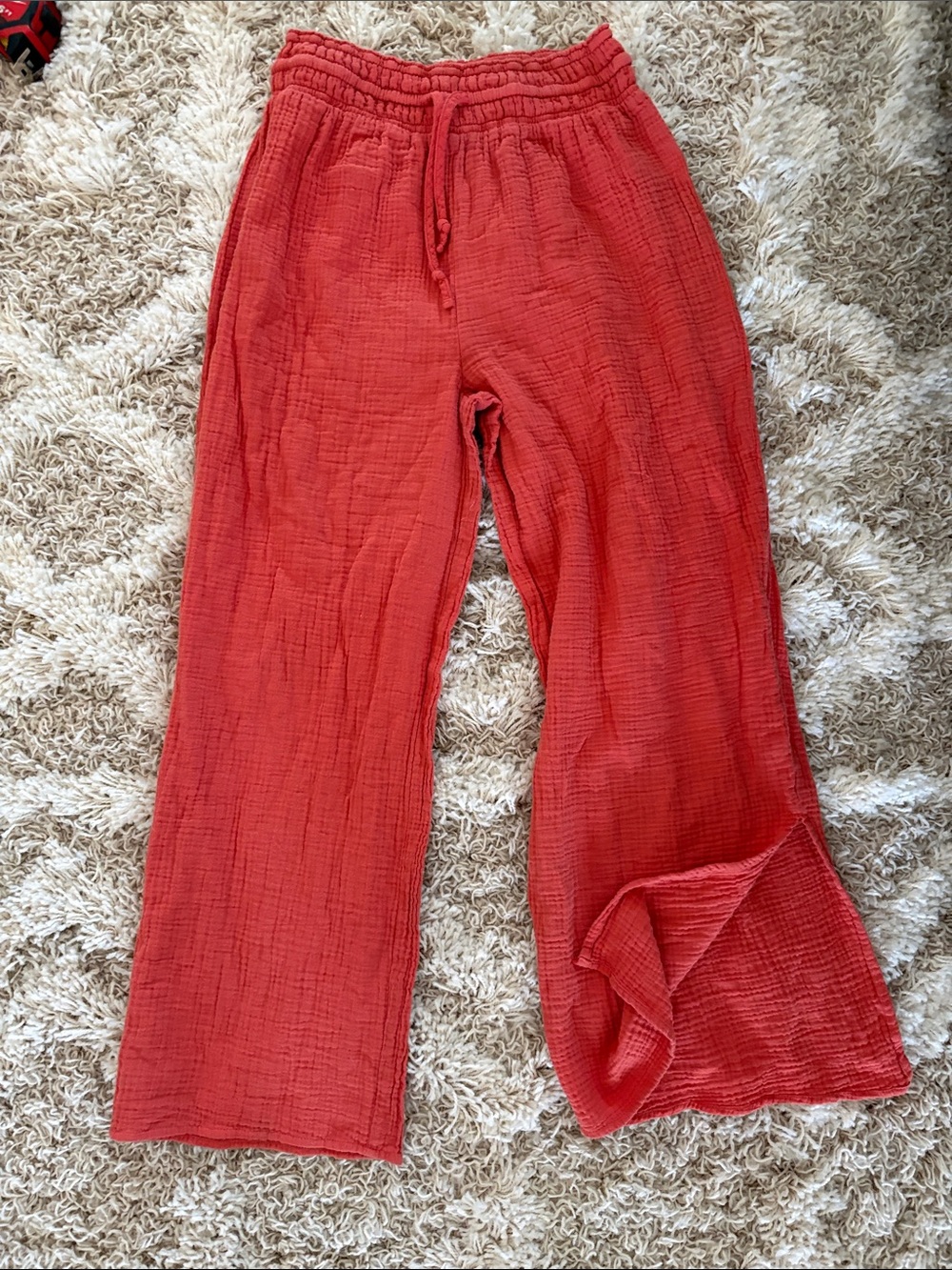 Magaschoni Coral Drawstring Gauze Pants